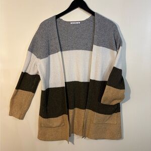 Pink Clover Multicolor Striped Cardigan